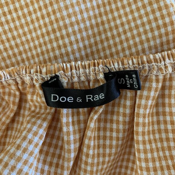 Anthropologie Doe And Rae Top Small Yellow Blouse Boho Chic Romantic Summer - Picture 4 of 5